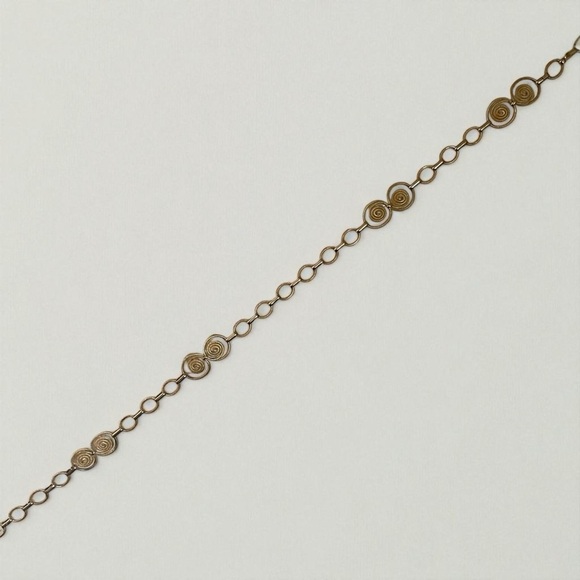 Vintage Byzantine Style Spiral Swirl Linked Sexy Body Chain & Belt in Gold Color - Picture 6 of 9